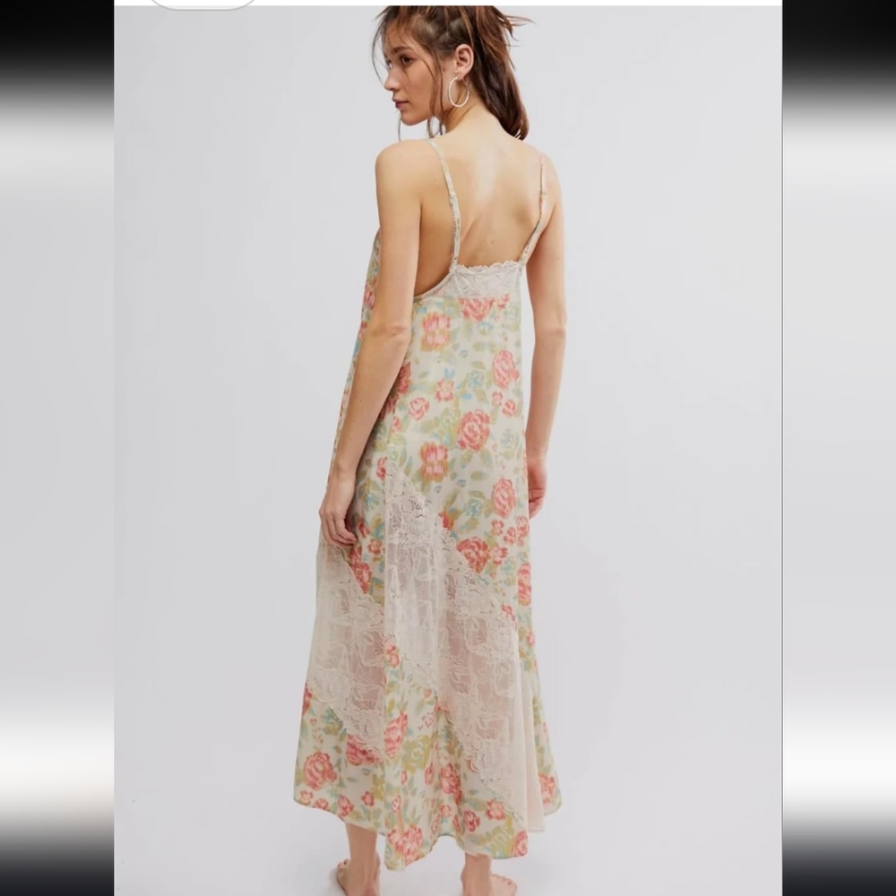 Free People FP Intimnately First Date Printed Maxi Slip Dress NWT - Picture 2 of 7